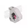 Keystone-moduuli DELOCK 87182 — SC–SC-duplex-sovitin, harmaa/violetti/valkoinen, 60,1×59,4×21,6 mm
