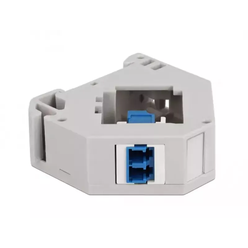 Keystone-moduuli DELOCK 87189 — LC – LC duplex, värit sininen/harmaa/valkoinen, 60,1×59,4×21,6 mm