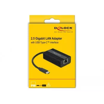 DeLOCK 65990 USB Type-C - 2,5 Gigabit LAN -sovitin, musta