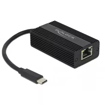 DeLOCK 65990 USB Type-C - 2,5 Gigabit LAN -sovitin, musta
