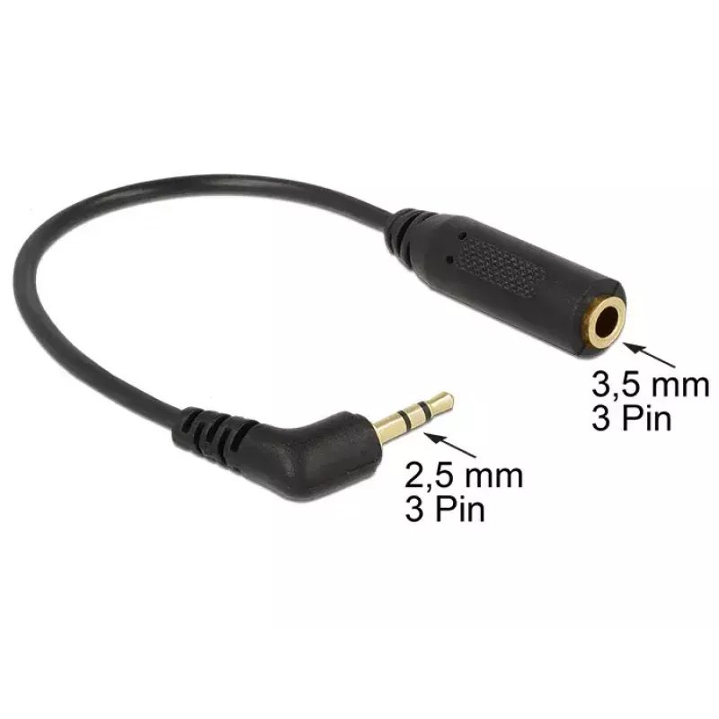 Audiokaapeli DeLOCK 0,175 m 2,5 mm/3,5 mm