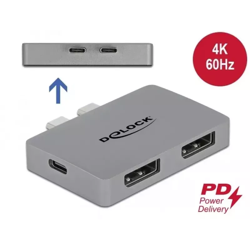 Dual DisplayPort -adapteri DeLOCK 64001 MacBookille