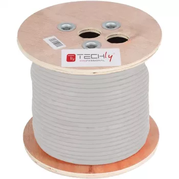 Techly ITP-C5F-305-RIS verkkokaapeli harmaa 305 m Cat5e F/UTP (FTP)