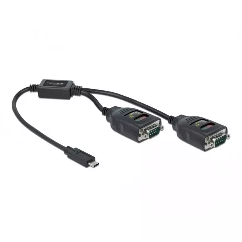Sarjakaapeli DeLOCK 90494 USB Type-C RS-232 DB9 musta 0,35 m