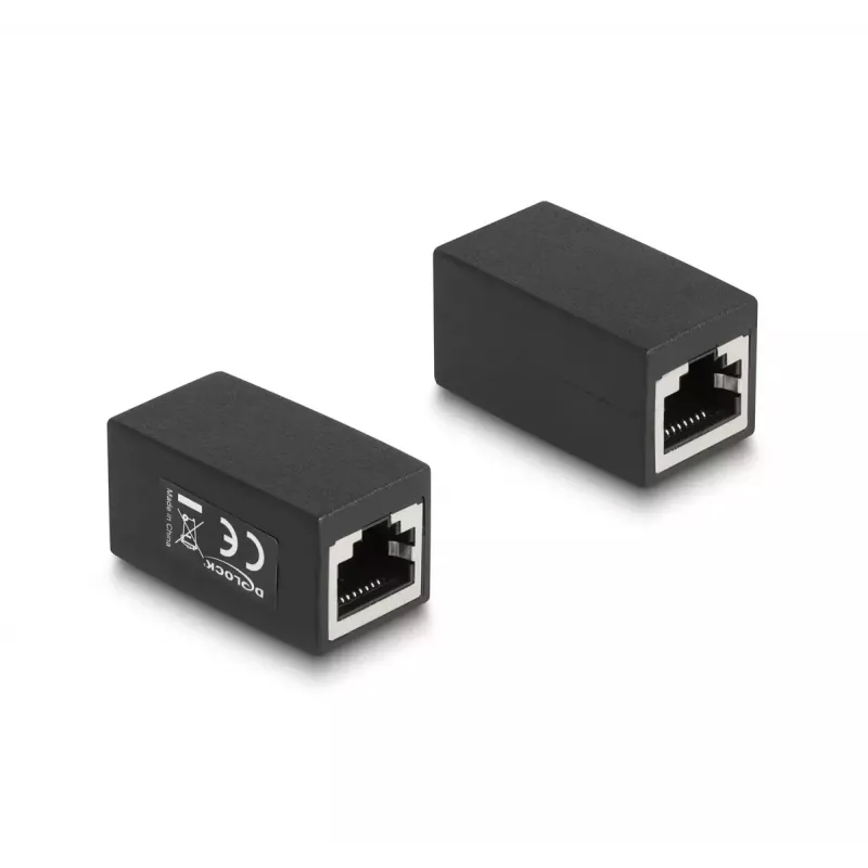 DeLOCK adapteri RJ45-naaras - RJ45-naaras Cat.6 musta