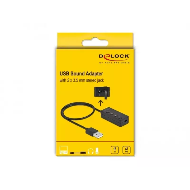 USB-kuulokemikrofoni- ja mikrofonisovitin DeLOCK 66731