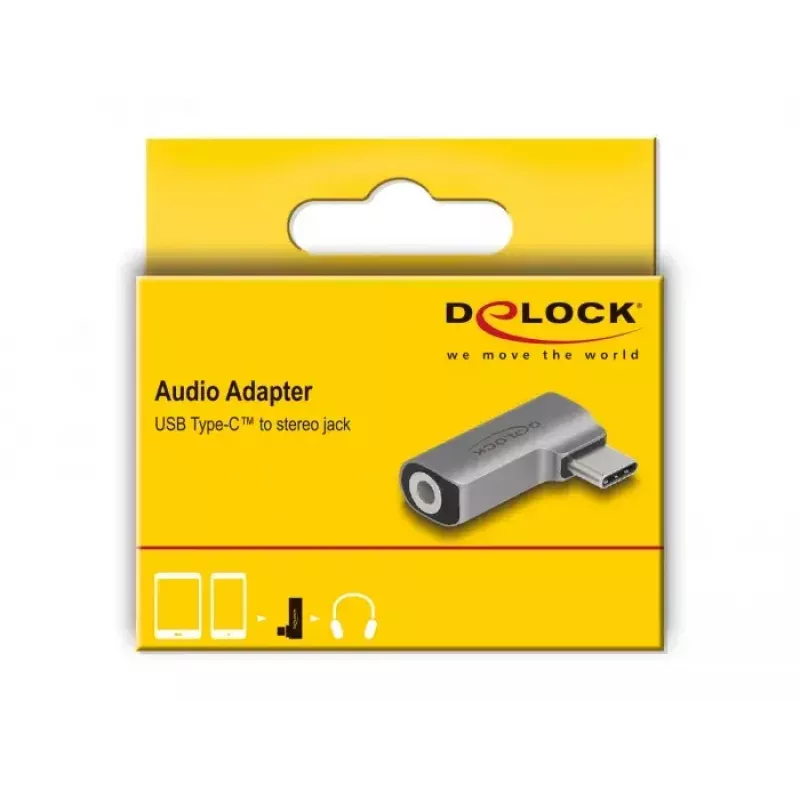 DeLOCK 64192 audiosovitin USB Type-C uros - 3,5 mm 4-napainen jakkiliitin naaras