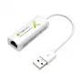 Techly USB2.0 - Fast Ethernet 10/100 Mbit/s -muunnin, johdollinen, USB, Ethernet, 100 Mbit/s, valkoinen