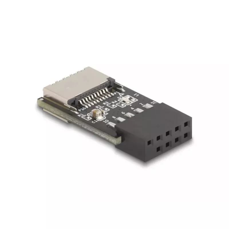 Delock USB 2.0 -nastalista naaras - sisäinen USB Type-E Key A naaras -sovitin