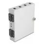 DELOCK Kuitu-seinäkotelo 4× SC Simplex tai LC Duplex -adapteri, metallikotelo, harmaa