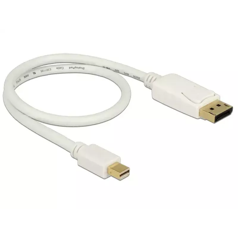Mini DisplayPort - DisplayPort -kaapeli DeLOCK 83985 0,5 m valkoinen