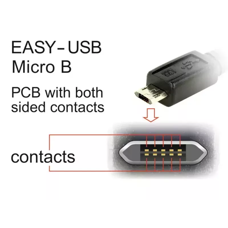 USB-kaapeli DeLOCK 83848 USB 2.0 1 m USB A Micro-USB B musta