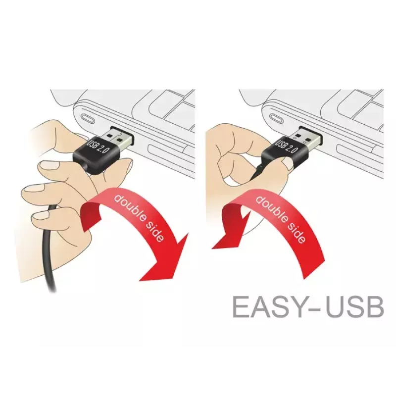 USB-kaapeli DeLOCK 83848 USB 2.0 1 m USB A Micro-USB B musta