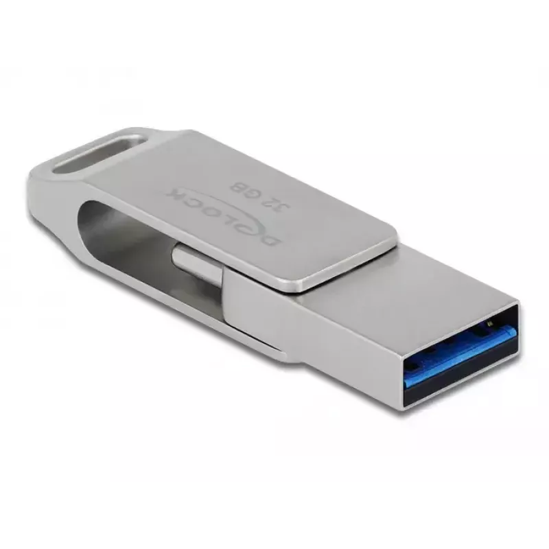 USB-muistitikku DeLOCK 32GB USB-C Type-A metallikotelo