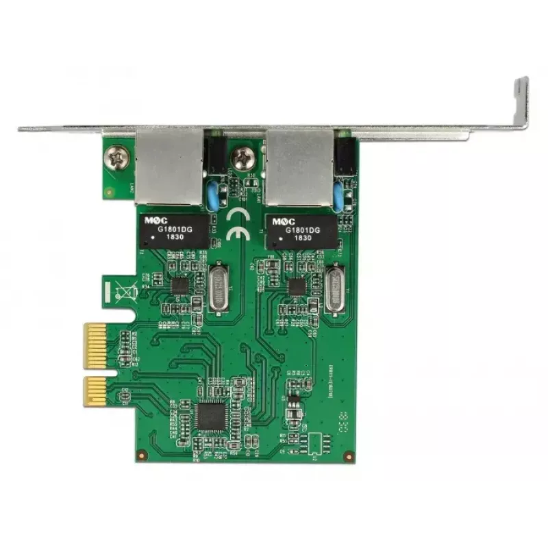 DeLOCK 89999 PCI Express x1 Dual Gigabit LAN -kortti, 2x RJ45, RTL8111