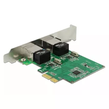 DeLOCK 89999 PCI Express x1 Dual Gigabit LAN -kortti, 2x RJ45, RTL8111