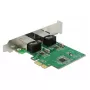 DeLOCK 89999 PCI Express x1 Dual Gigabit LAN -kortti, 2x RJ45, RTL8111