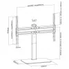 Equip 37 inch - 70 inch yleis-TV-teline, musta, 40 kg kapasiteetti, 94-177,8 cm