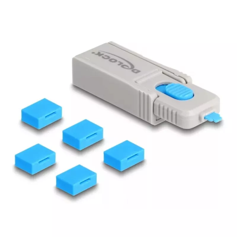 Porttitulppa DeLOCK 20923 USB Type-A 5 kpl + avaustyökalu