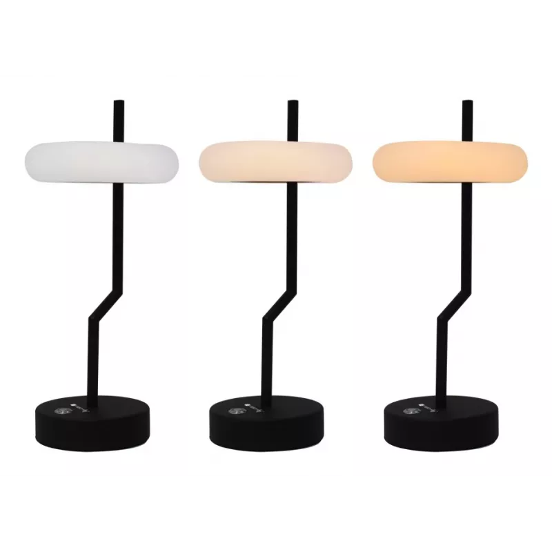 Techly I-LAMP-TABLE2 pöytävalaisin ei vaihdettava polttimo 2 W LED musta, valkoinen