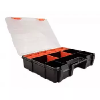 Säilytyslaatikko DeLOCK 18416 21 lokeroa 290x220x60mm oranssi musta