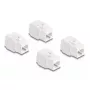 DeLOCK Keystone-moduuli 86051 litteä RJ-45 valkoinen 4 kpl