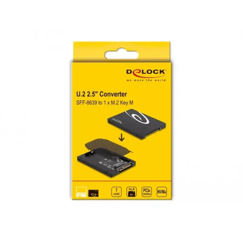 SSD-kotelo DeLOCK 63379 musta M.2 1 asematuki
