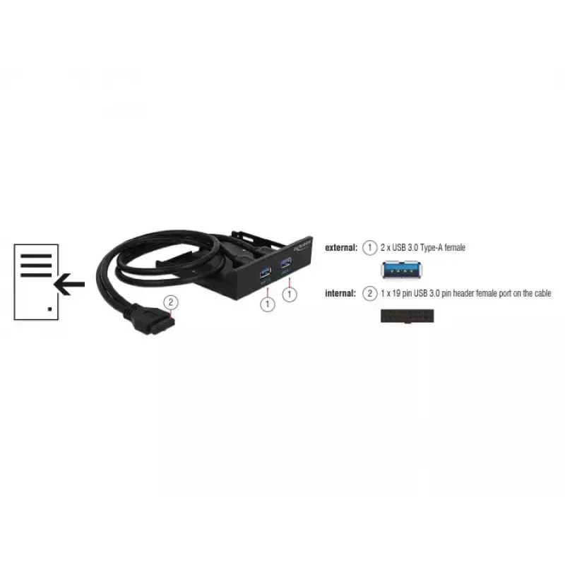 Asemapeite DeLOCK 63994 musta