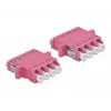 Delock 86542 LC Quad kuituoptinen liitin Multimode, violetti, 2 kpl