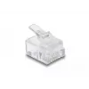 DeLOCK RJ11-modulaaripistoke 100 kpl läpinäkyvä polykarbonaatti