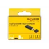 Kortinlukija DeLOCK 91002 USB musta MicroSD SD SDHC SDXC 5000 Mbit/s