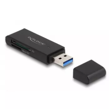 Kortinlukija DeLOCK 91002 USB musta MicroSD SD SDHC SDXC 5000 Mbit/s