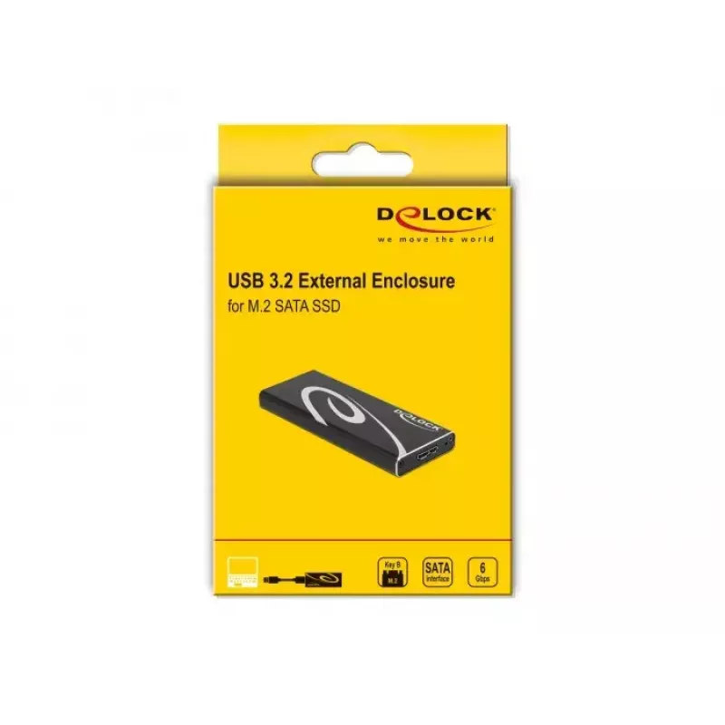 SSD-kotelo DeLOCK 42007 musta M.2