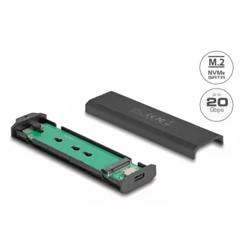 SSD-kotelo DeLOCK 42031 musta M.2 PCIe SATA 20 Gbit/s
