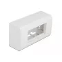 Patch-paneelin tarvike DELOCK 81333 — valkoinen polykarbonaattiteline, 152×50×82 mm