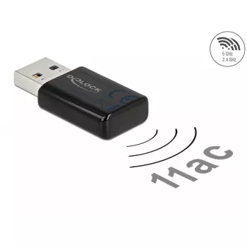 Verkkokortti DeLOCK 12550 WLAN USB kaksikaistainen Wi-Fi 5