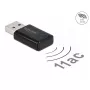 Verkkokortti DeLOCK 12550 WLAN USB kaksikaistainen Wi-Fi 5