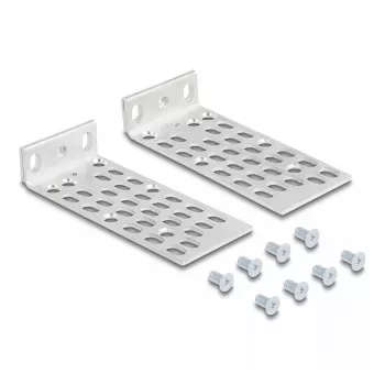 DeLOCK 66236 asennussarja yleinen rack-asennussarja 2 kpl hopea metalli