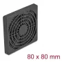 Tuuletinsäleikkö DELOCK 67311, ABS, musta, 87×87 mm, asennusväli 71,5×71,5 mm