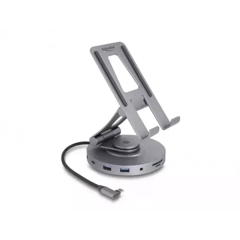 DeLOCK tabletti- ja kannettava telakointiasema 4K HDMI USB-keskitin SD Micro SD PD 3.0