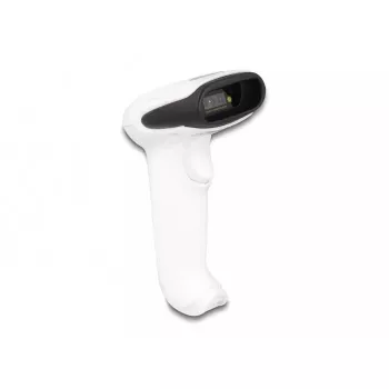 Käsikäyttöinen viivakoodilukija DeLOCK 90587 1D 2D langaton Bluetooth USB valkoinen
