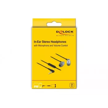 Kuulokemikrofoni DeLOCK 27183 in-ear-kuulokkeet 3,5 mm liitäntä mikrofoni äänenvoimakkuuden säätö