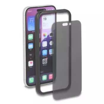 Tietosuoja-tempered-glass-näytön-/takasuojus Apple iPhone 16:lle — DELOCK 81281, iskunkestävä ja naarmuuntumaton, musta/läpinäkyvä, 1 kpl