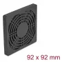 Tuuletinsäleikkö DELOCK 67312, ABS musta, 96,5×96,5 mm, asennuskuvio 92,5×92,5 mm