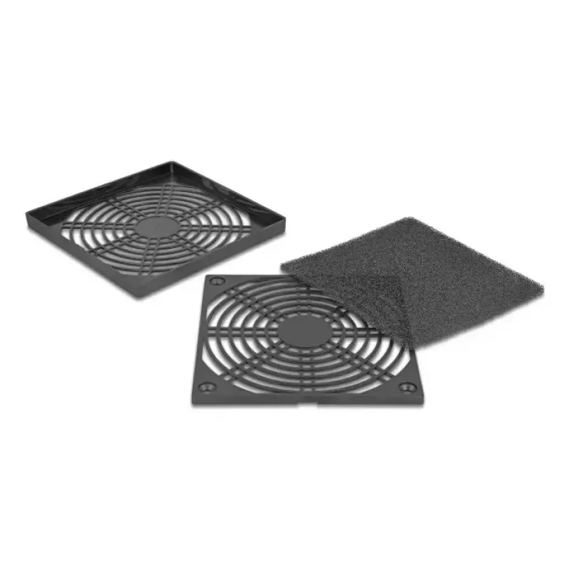 Delock 67313 tuulettimen suojaritilä pölysuodattimella 120 x 120 mm, musta