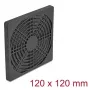 Tuuletinsäleikkö DELOCK 67313, ABS musta, 125×125 mm, asennusreikäkuvio 105×105 mm