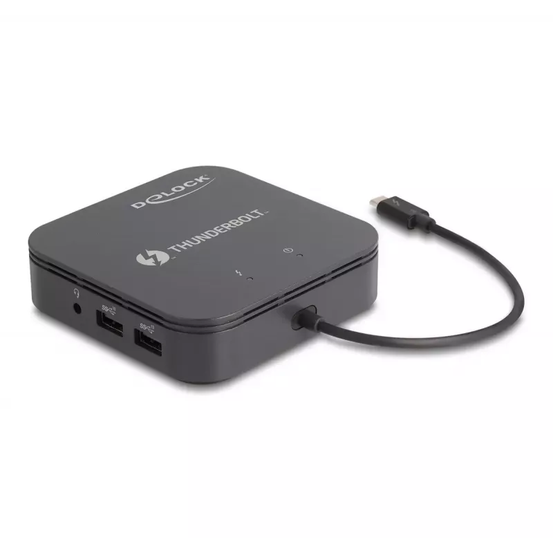 DeLOCK Thunderbolt 3 Mini -telakointiasema 8K DisplayPort HDMI USB LAN audio PD 3.0