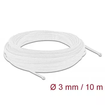 Punottu suojaputki DeLOCK 20692 10 m x 3 mm valkoinen