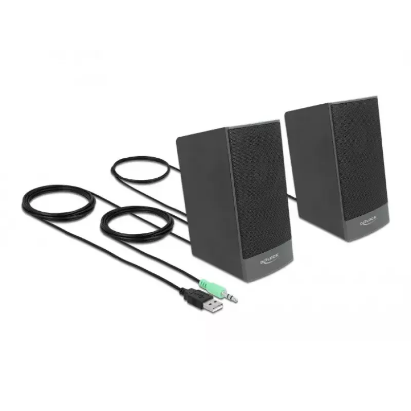 Stereokaiutin DELOCK 27001, 2.0, USB-käyttöinen