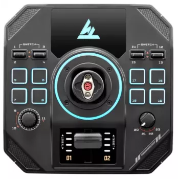 Peliohjauspyörän jalusta Thrustmaster Sol‑R 5 Base musta USB Type‑C, analoginen/digitaalinen, PC:lle, 196×196×67 mm